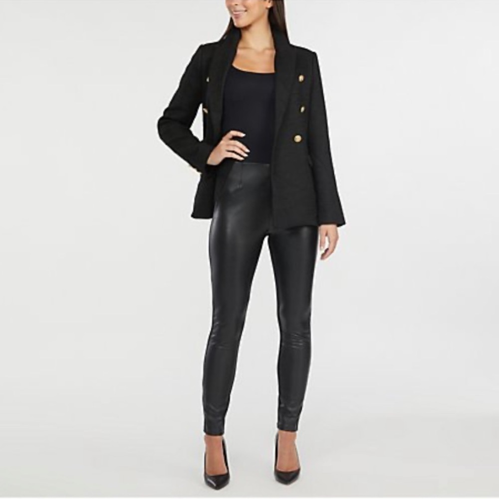 Ellen Tracy Vegan Faux Leather Pant